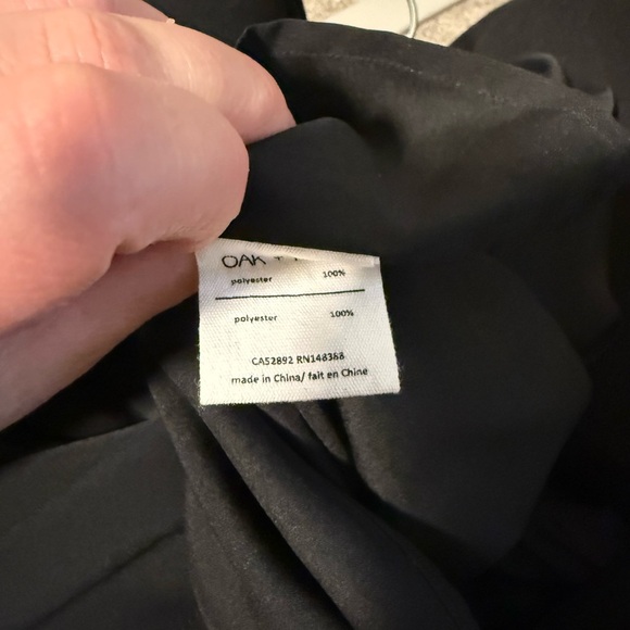 Oak + Fort Draped Sleeveless Tunic Dress – Black – 100% Polyester (Large) - Picture 10 of 10